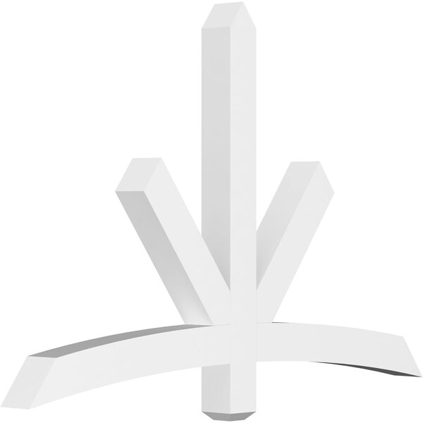 Ekena Millwork Alberta Architectural Grade PVC Gable Bracket, 60"W x 40"H x 4"D x 4"F, 16/12 Pitch GBP060X40X0404ALB00 - main